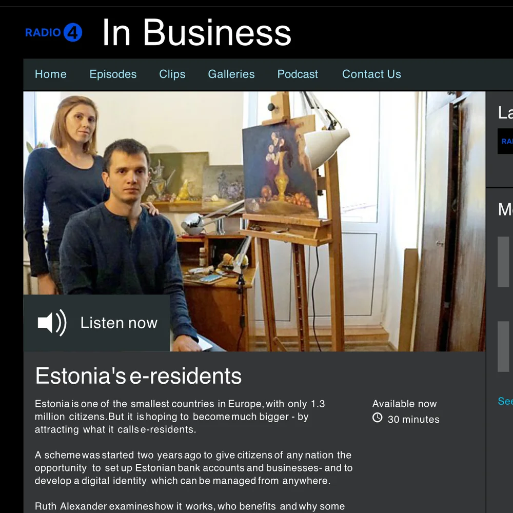 BBC Radio 4 In Business feature on Estonia's e-residents
