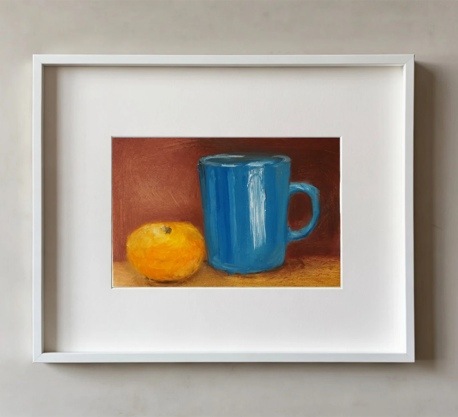 Blue Mug and Mandarin
