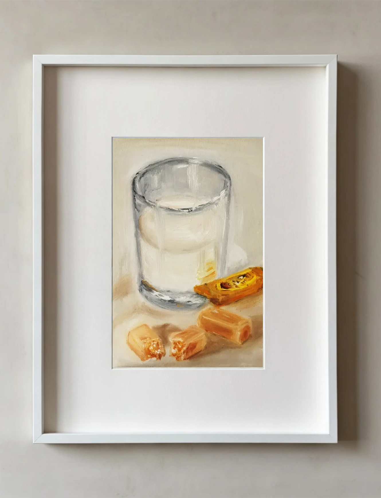 Glass of Milk and Toffee