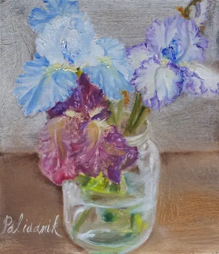Irises in Glass