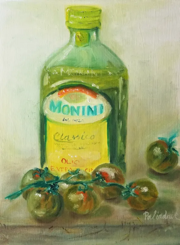 Monini Olive Oil and Green Tomatoes