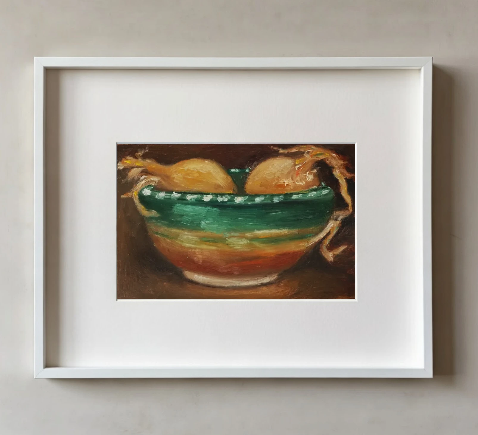 Onions in Green Bowl